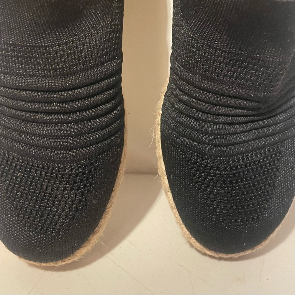 Adrienne Vittadini Black Slip-On Shoes size 7 espadrilles style heel (1 1/2”) - Picture 2 of 6